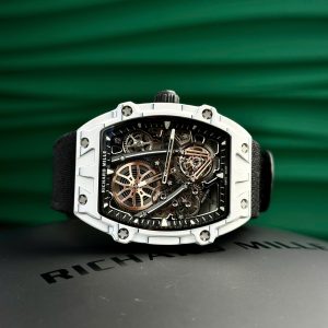 Đồng Hồ Richard Mille RM27-05 Rafael Nadal Replica 11 Vỏ Carbon Màu Trắng 37.25×47 (2)