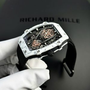 Đồng Hồ Richard Mille RM27-05 Rafael Nadal Replica 11 Vỏ Carbon Màu Trắng 37.25×47 (2)