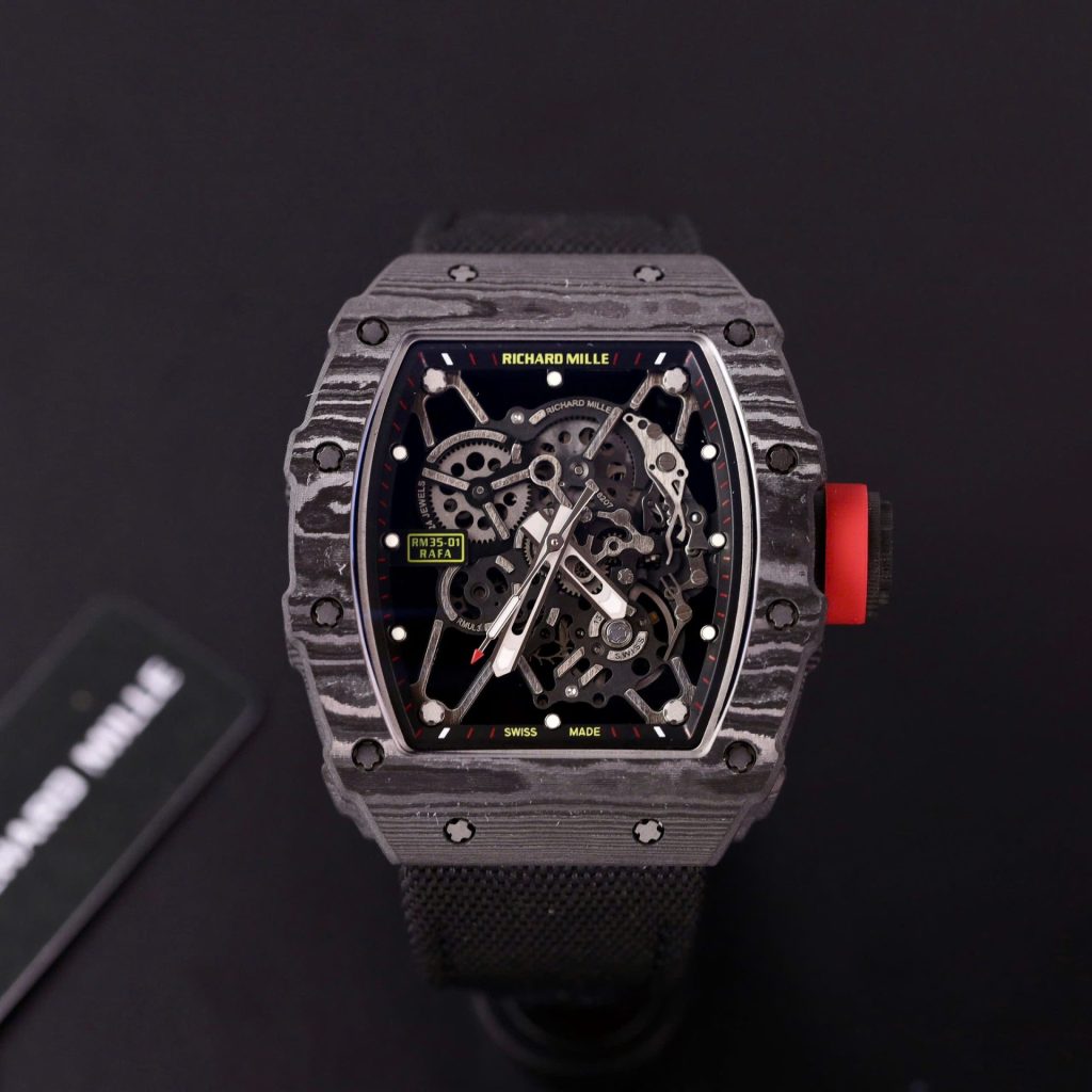 Đồng Hồ Richard Mille RM35-01 Replica 11 Cao Cấp Vỏ Carbon Dây Vải Nato 45mm (2)