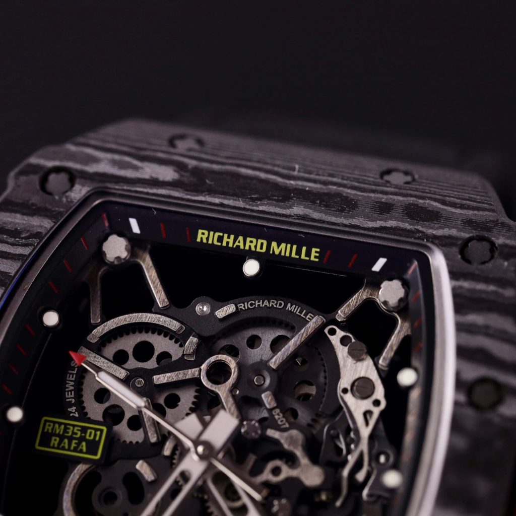 Đồng Hồ Richard Mille RM35-01 Replica 11 Cao Cấp Vỏ Carbon Dây Vải Nato 45mm (2)