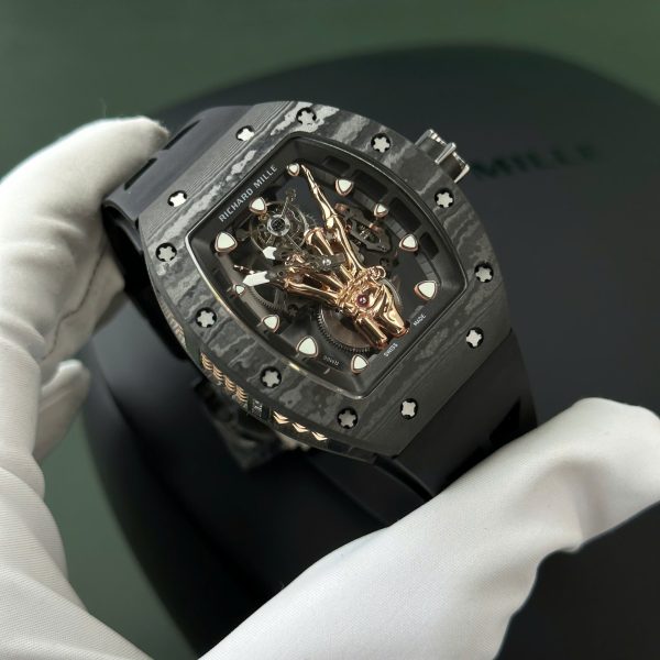 Đồng Hồ Richard Mille RM66 Flying Tourbillon Replica 1 1 Vỏ Full Carbon 42.7x49 (2)