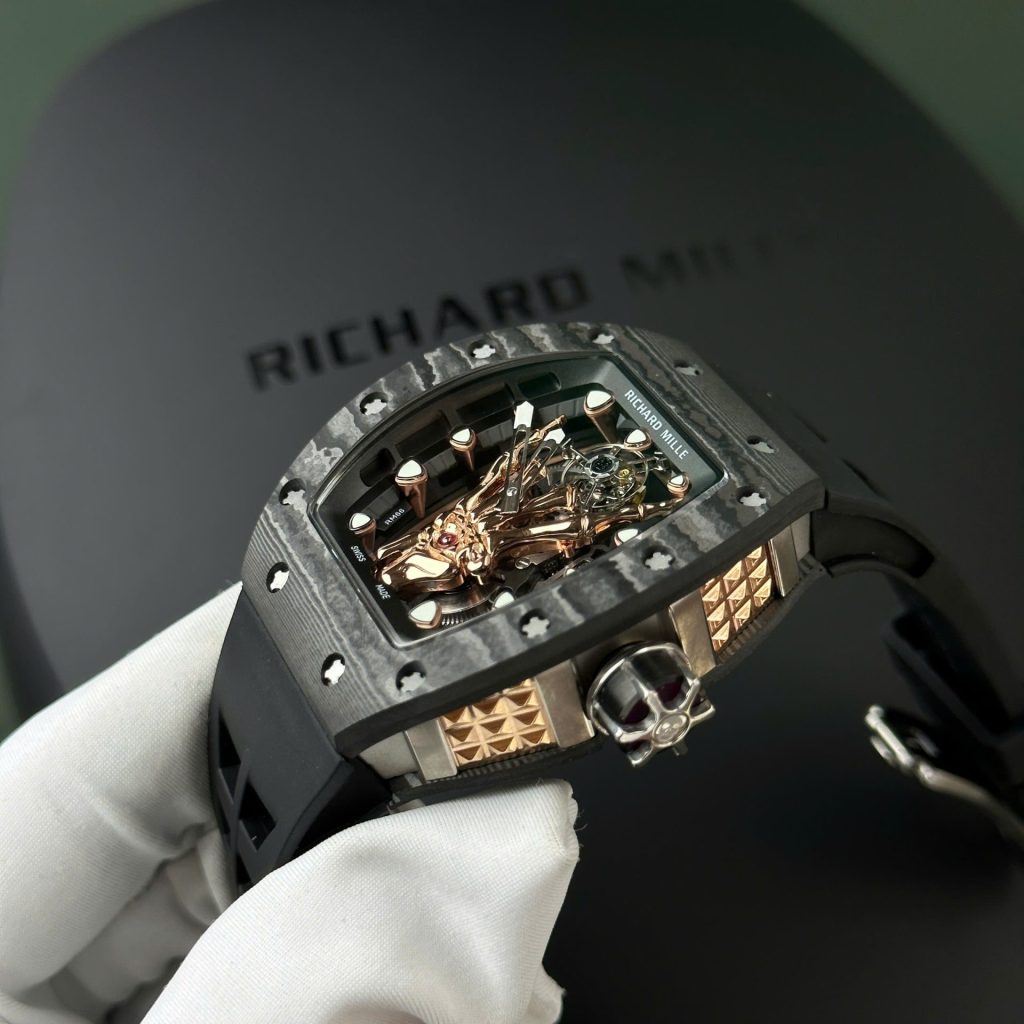 Đồng Hồ Richard Mille RM66 Flying Tourbillon Replica 1 1 Vỏ Full Carbon 42.7x49 (2)