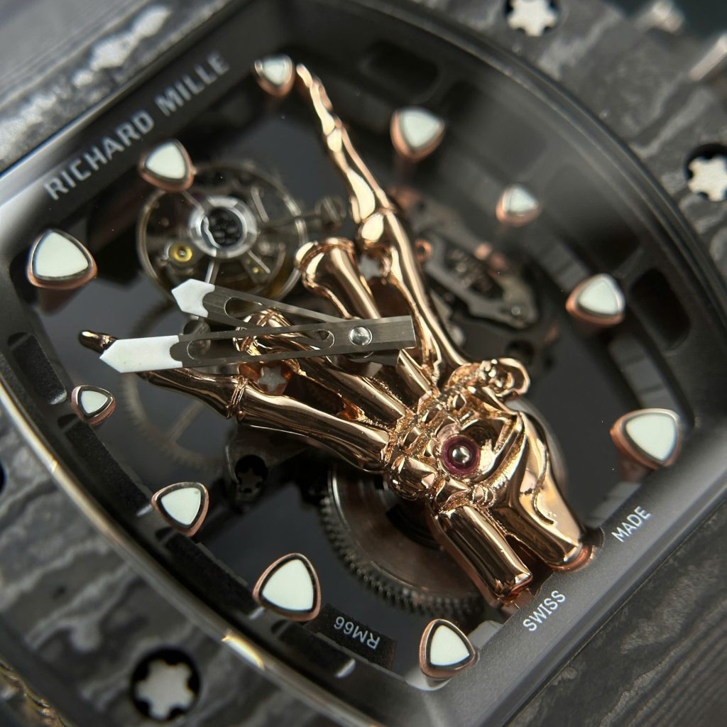 Đồng Hồ Richard Mille RM66 Flying Tourbillon Replica 1 1 Vỏ Full Carbon 42.7x49 (2)