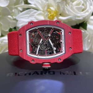 Đồng Hồ Richard Mille RM67-02 Chế Tác Vỏ Carbon Màu Đỏ Siêu Nhẹ Trọng Lượng 37 Grams 38.7×47 (2)