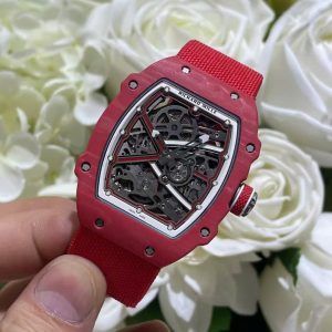 Đồng Hồ Richard Mille RM67-02 Chế Tác Vỏ Carbon Màu Đỏ Siêu Nhẹ Trọng Lượng 37 Grams 38.7×47 (2)