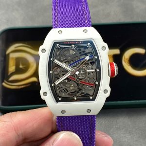 Đồng Hồ Richard Mille RM67-02 Chế Tác Vỏ Carbon Trắng Siêu Nhẹ 37 Grams 38.7×47 (11)