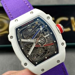 Đồng Hồ Richard Mille RM67-02 Chế Tác Vỏ Carbon Trắng Siêu Nhẹ 37 Grams 38.7×47 (11)