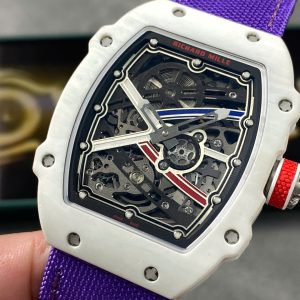 Đồng Hồ Richard Mille RM67-02 Chế Tác Vỏ Carbon Trắng Siêu Nhẹ 37 Grams 38.7×47 (11)