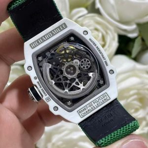 Đồng Hồ Richard Mille RM67-02 Vỏ Carbon Màu Trắng Tinh Chỉnh Siêu Nhẹ Trọng Lượng 37 Grams 38.7×47 (2)