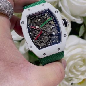 Đồng Hồ Richard Mille RM67-02 Vỏ Carbon Màu Trắng Tinh Chỉnh Siêu Nhẹ Trọng Lượng 37 Grams 38.7×47 (2)