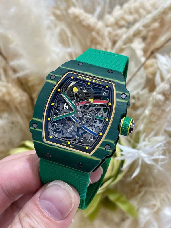 Đồng Hồ Richard Mille RM67-02 Vỏ Carbon Xanh Chế Tác Siêu Mỏng Siêu Nhẹ 37 Grams (1)