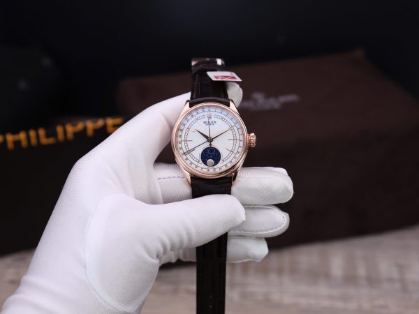 Đồng Hồ Rolex Cellini Moonphase Replica 11 Bọc Vàng Thật Nhà Máy KZ 39mm (2)