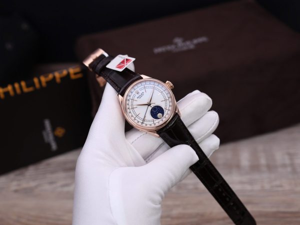 Đồng Hồ Rolex Cellini Moonphase Replica 11 Bọc Vàng Thật Nhà Máy KZ 39mm (2)