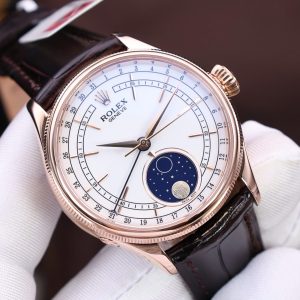 Đồng Hồ Rolex Cellini Moonphase Replica 11 Bọc Vàng Thật Nhà Máy KZ 39mm (2)