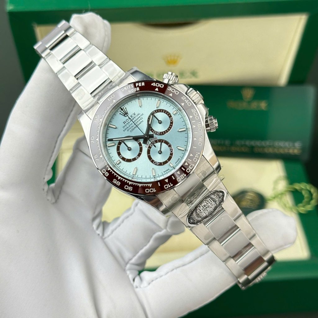 Đồng Hồ Rolex Cosmograph Daytona 126506 Mặt Xanh Băng Cọc Số Dạ Quang Nhà Máy Clean 40mm (2)