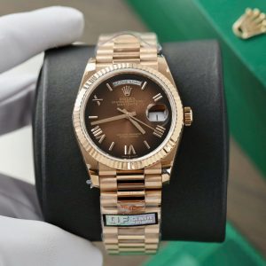 Đồng Hồ Rolex Day-Date 128235 Replica 11 Mặt Chocolate Trọng Lượng 158gram QF Factory 36mm (2)