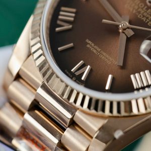 Đồng Hồ Rolex Day-Date 128235 Replica 11 Mặt Chocolate Trọng Lượng 158gram QF Factory 36mm (2)