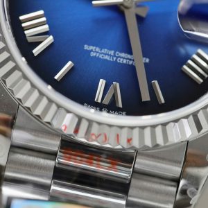 Đồng Hồ Rolex Day-Date 128236 Rep 11 Cao Cấp Mặt Xanh Blue Trọng Lượng 158gram QF Factory 36mm (2)