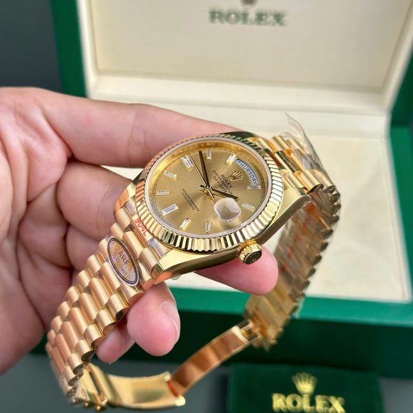 Đồng Hồ Rolex Day-Date 228238 Replica 11 Mặt Vàng Máy Caliber 3255 Thuỵ Sỹ Nhà Máy AR 40mm (2)