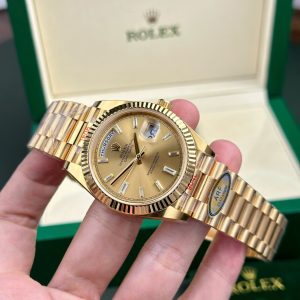 Đồng Hồ Rolex Day-Date 228238 Replica 11 Mặt Vàng Máy Caliber 3255 Thuỵ Sỹ Nhà Máy AR 40mm (2)