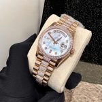 Đồng Hồ Rolex Day-Date Chế Tác Bọc Vàng Đính Kim Cương Moissanite Hong Kong 36mm (2)