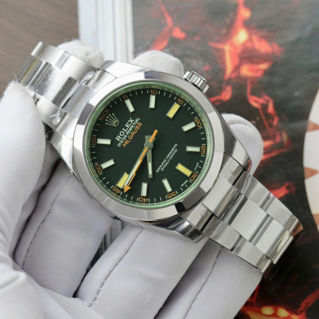 Đồng Hồ Rolex Milgauss 116400GV Replica 11 Cao Cấp Dây Oyster Nhà Máy VS 40mm (2)