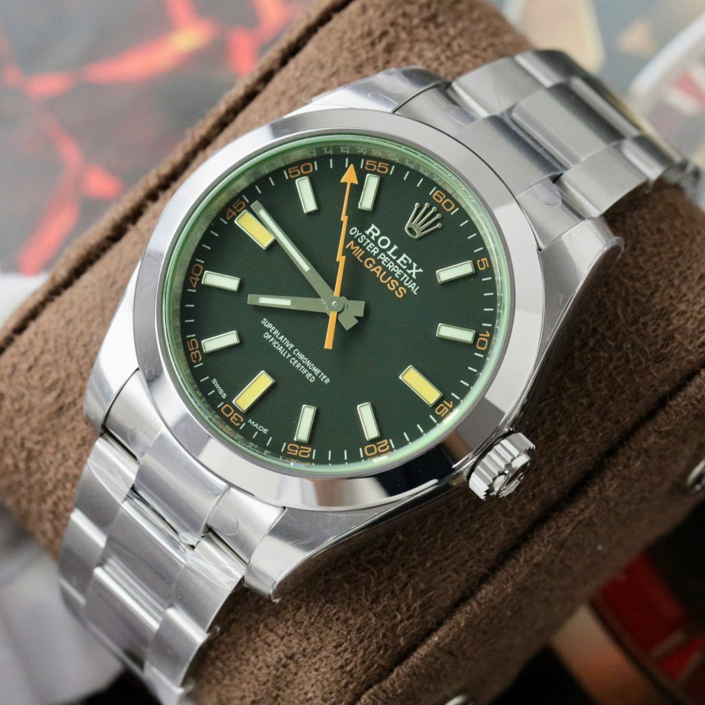 Đồng Hồ Rolex Milgauss 116400GV Replica 11 Cao Cấp Dây Oyster Nhà Máy VS 40mm (2)