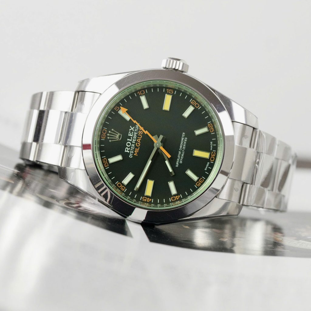 Đồng Hồ Rolex Milgauss 116400GV Replica 11 Cao Cấp Dây Oyster Nhà Máy VS 40mm (2)