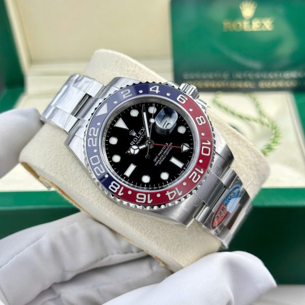 Đồng Hồ Rolex Pepsi GMT-Master II 126710blro Replica 11 Dây Oyster Nhà Máy Clean V3 40mm (2)