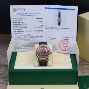 Đồng Hồ Rolex Sky-Dweller M336235 Chế Tác Bọc Vàng Thật Mặt Chocolate 42mm (2)