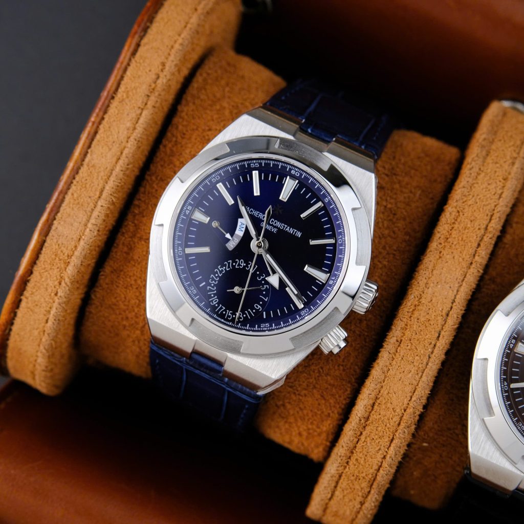 Đồng Hồ Vacheron Constantin Overseas Dual Time 7900V Rep 1 1 Màu Xanh Blue Nhà Máy PZ 41mm (2)