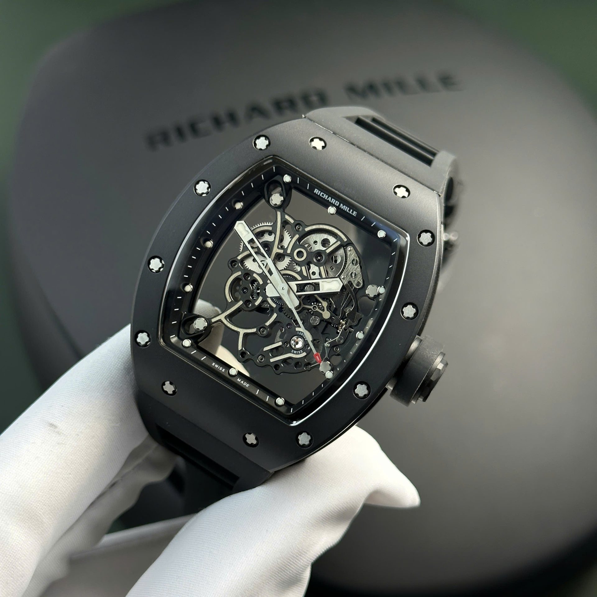 Richard Mille Replica Watch RM055 Black Ceramic Rubber Strap BBR Factory (10)