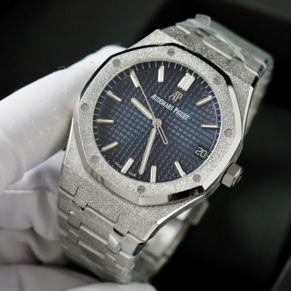 Đồng Hồ Audemars Piguet Royal Oak 15500ST Frosted Gold Replica 11 Mặt Xanh 41mm (2)