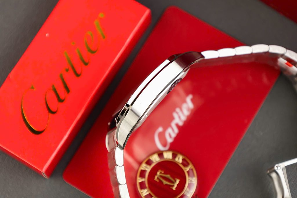 Đồng Hồ Cartier Santos Replica 11 Cao Cấp Mặt Xám Nhà Máy AF 39 (2)