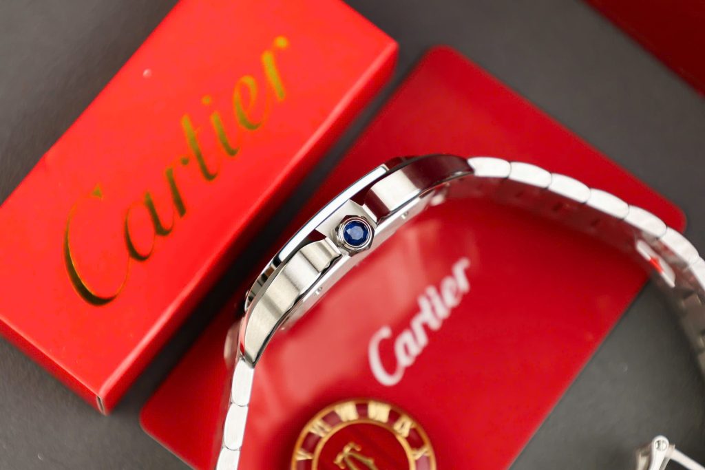 Đồng Hồ Cartier Santos Replica 11 Cao Cấp Mặt Xám Nhà Máy AF 39 (2)