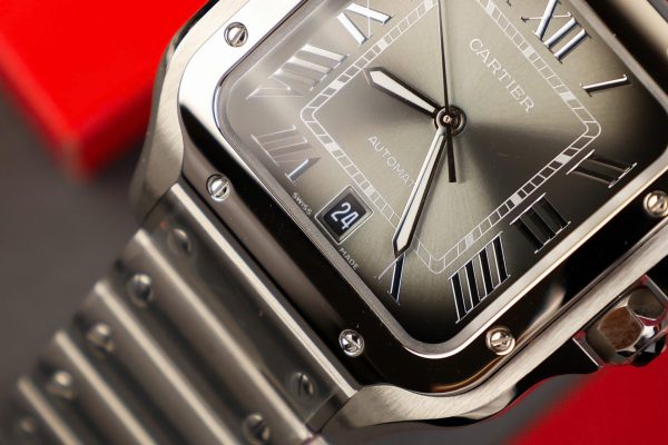 Đồng Hồ Cartier Santos Replica 11 Cao Cấp Mặt Xám Nhà Máy AF 39 (2)