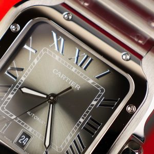 Đồng Hồ Cartier Santos Replica 11 Cao Cấp Mặt Xám Nhà Máy AF 39 (2)