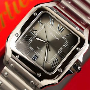 Đồng Hồ Cartier Santos Replica 11 Cao Cấp Mặt Xám Nhà Máy AF 39 (2)