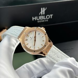 Đồng Hồ Hublot Classic Fusion King Gold Replica 11 Nữ Màu Trắng Nhà Máy HB 33mm (2)