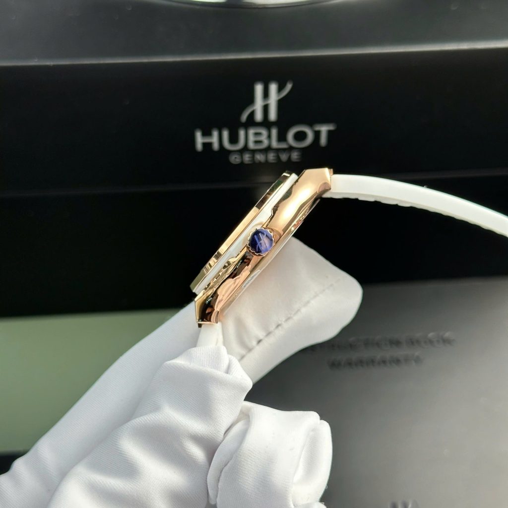 Đồng Hồ Hublot Classic Fusion King Gold Replica 11 Nữ Màu Trắng Nhà Máy HB 33mm (6)