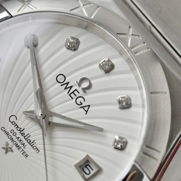 Đồng Hồ Omega Constellation Co-Axial Fake 11 Mặt Trắng 38mm (2)