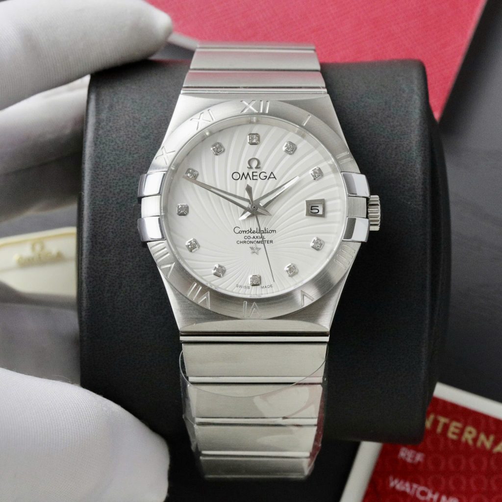 Đồng Hồ Omega Constellation Co-Axial Fake 11 Mặt Trắng 38mm (2)