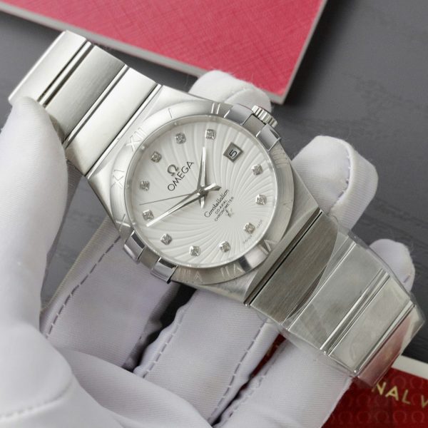 Đồng Hồ Omega Constellation Co-Axial Fake 11 Mặt Trắng 38mm (2)