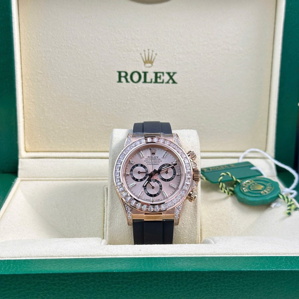 Đồng Hồ Rep 11 Rolex Daytona 126535TBR Mặt Sundust Đính Đá Baguette 40mm (2)