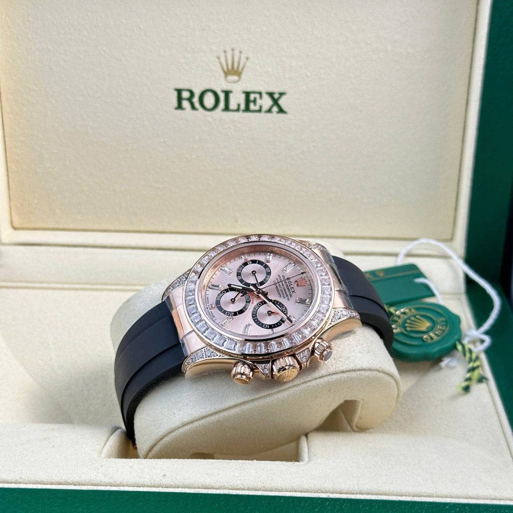 Đồng Hồ Rep 11 Rolex Daytona 126535TBR Mặt Sundust Đính Đá Baguette 40mm (2)