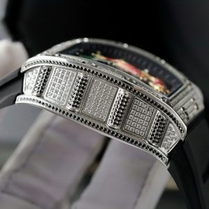 Đồng Hồ Richard Mille Cá Coi Replica 11 Dây Cao Su Đen 42mm (1)