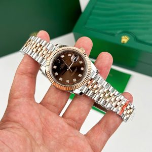 Đồng Hồ Rolex DateJust 126331 Replica 11 Mặt Chocolate Cọc Số Đính Đá 41mm (2)