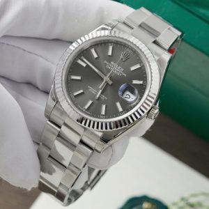 Đồng Hồ Rolex DateJust 126334 Replica 11 Mặt Xám Dây Oyster Nhà Máy VS 41mm (2)