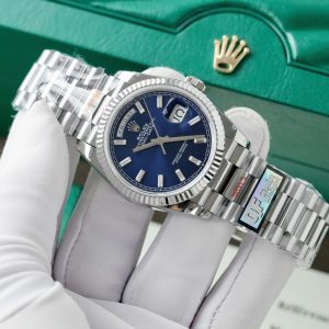 Đồng Hồ Rolex Day-Date 128236 Replica 11 Mặt Xanh Blue Trọng Lượng 158gram Nhà Máy QF 36mm (2)