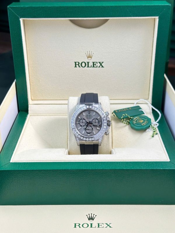 Đồng Hồ Rolex Daytona 126539TBR Rep 11 Cao Cấp Mặt Sundust Màu Xám 40mm (2)